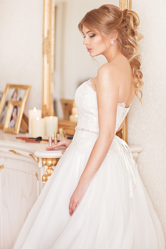 yellow and white wedding dress