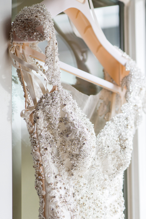Careful how to clean your wedding dress if it has beads