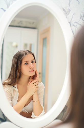Look at yourself in the mirror and take note of your hair and eye colour to determine if you are a cool or warm-toned.