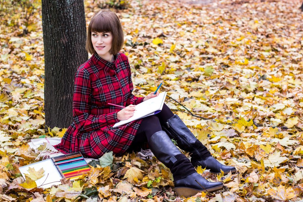 Plaid shirt dress