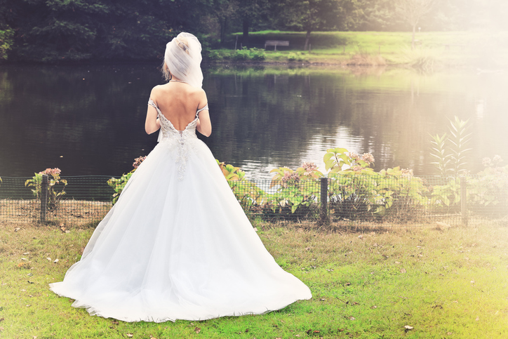 outdoor wedding gown