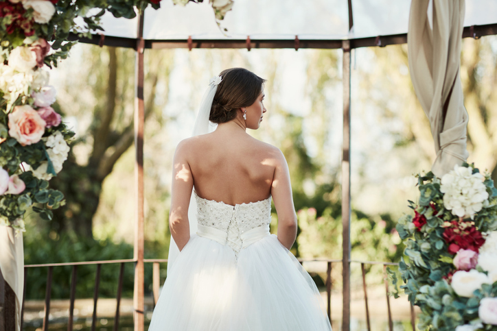 strapless wedding dress