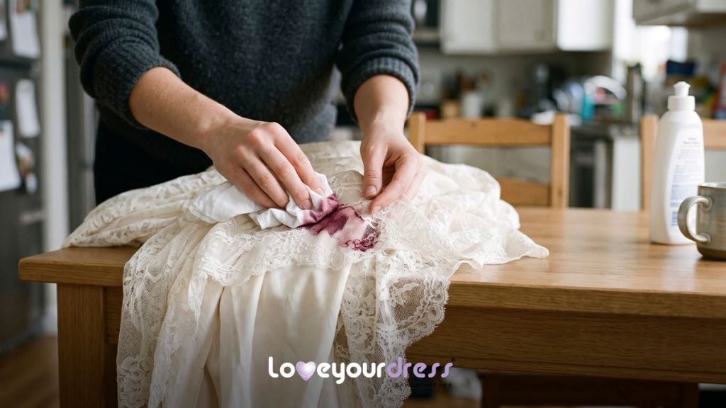 How to Get Stains Out of a Wedding Dress